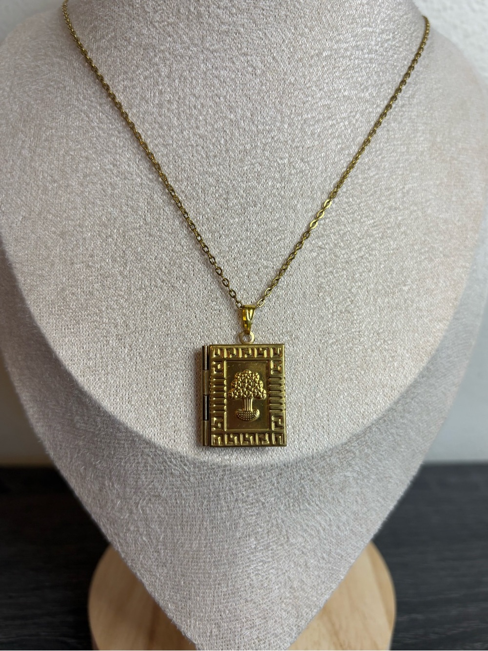 Handmade Gold Book Locket Necklace | Waterproof & Tarnish Resistant